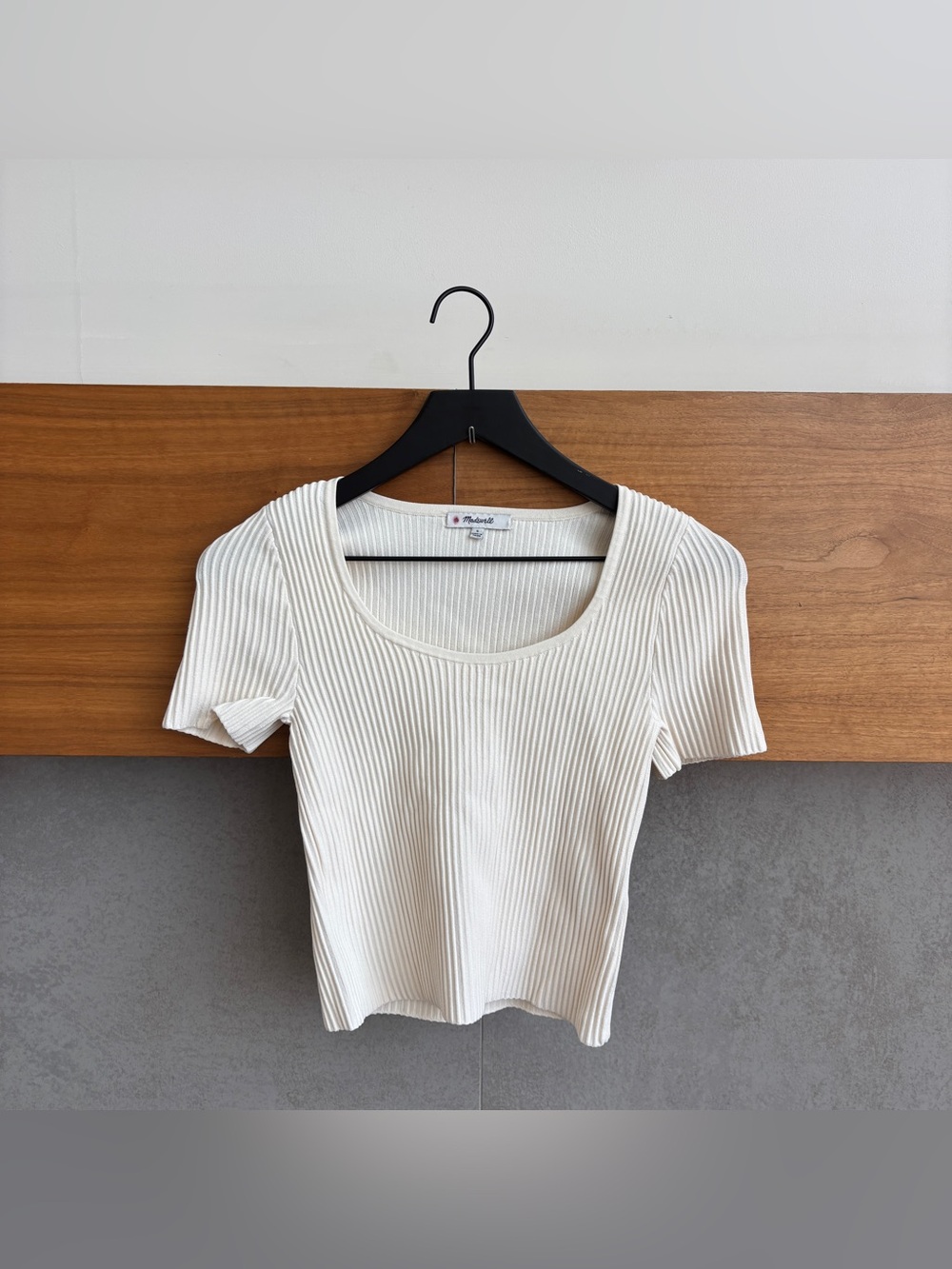 Madewell Ottoman Crop Sweater Tee, Size S